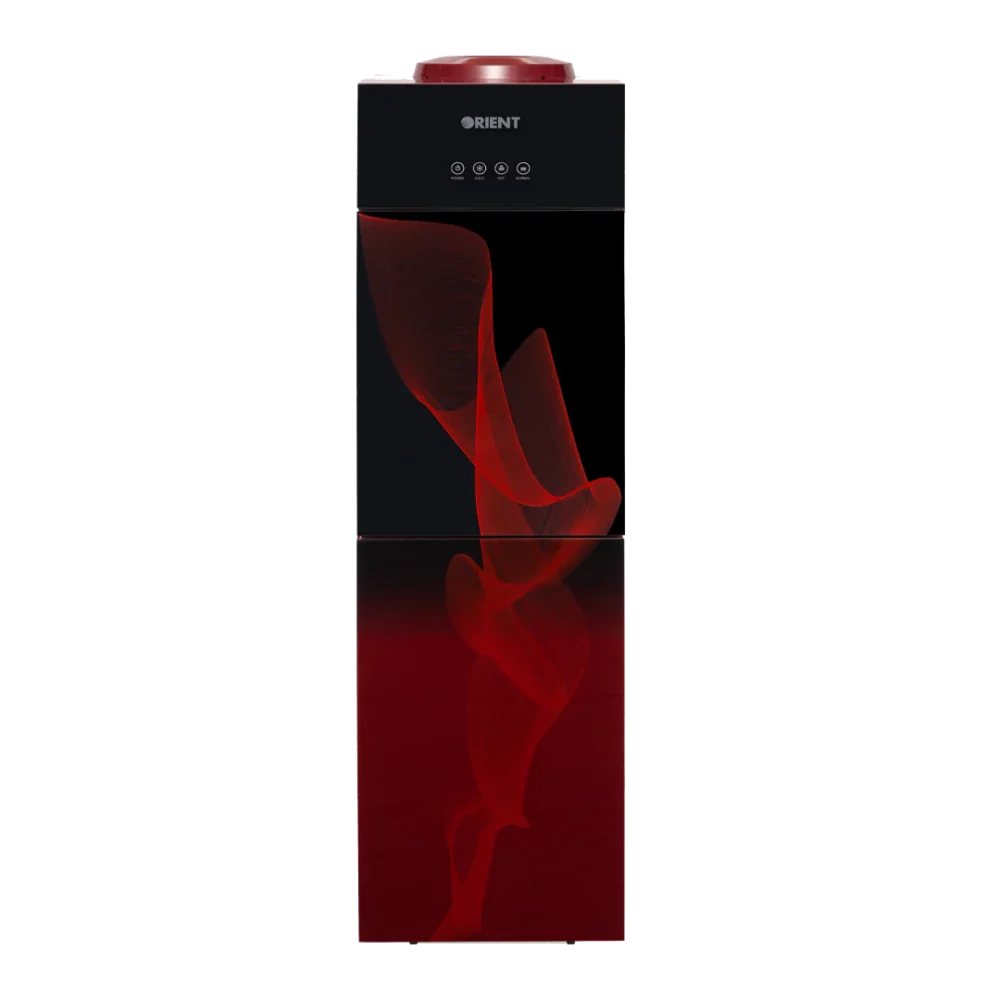 Orient Crystal 3 Taps Red Glass Door Water Dispenser