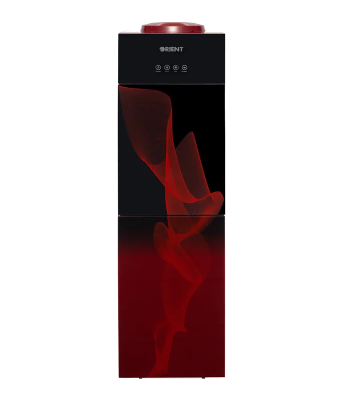 Orient Crystal 3 Taps Red Glass Door Water Dispenser
